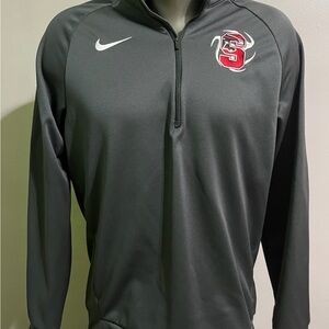Nike Men's Gray Quarter-Zip Jacket